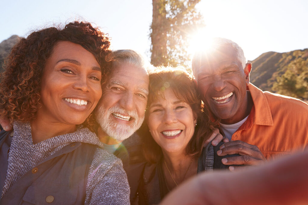 women with heads in a circle