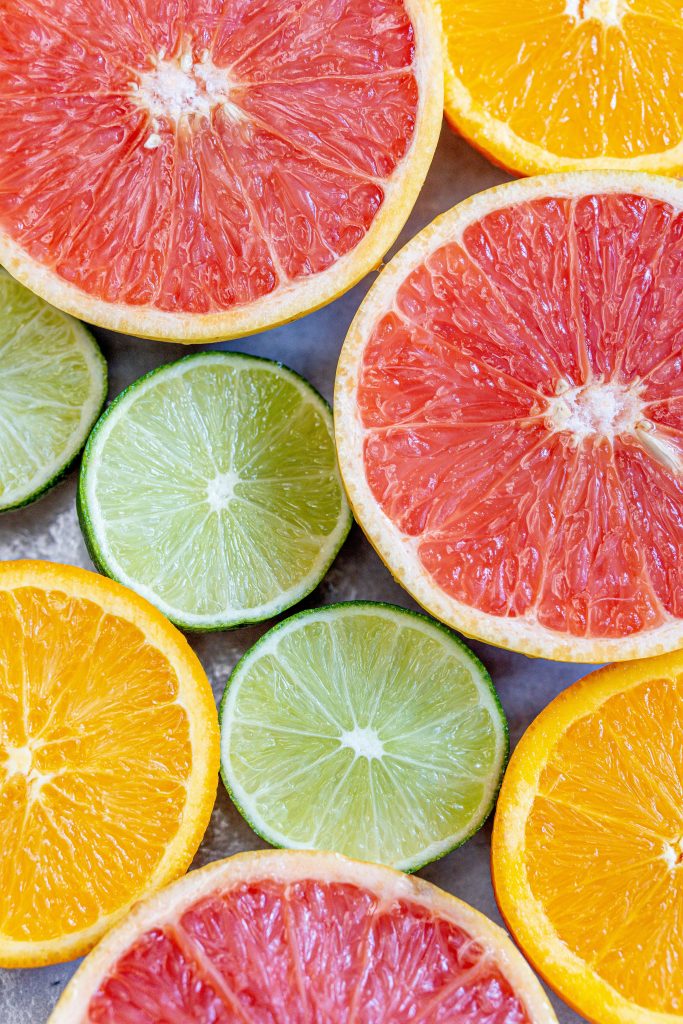 cut citrus fruit including grapefruit, lime and oranges as part of a diet for enlarged prostate 